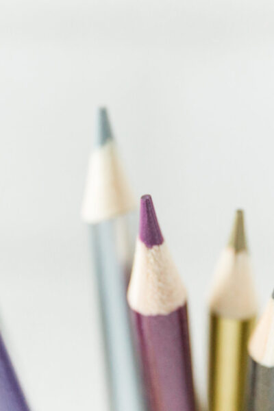 Colored Pencils close up image